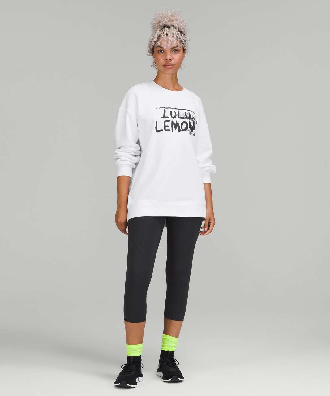 Lululemon Perfectly Oversized Crew *Ed Curtis - White - lulu fanatics