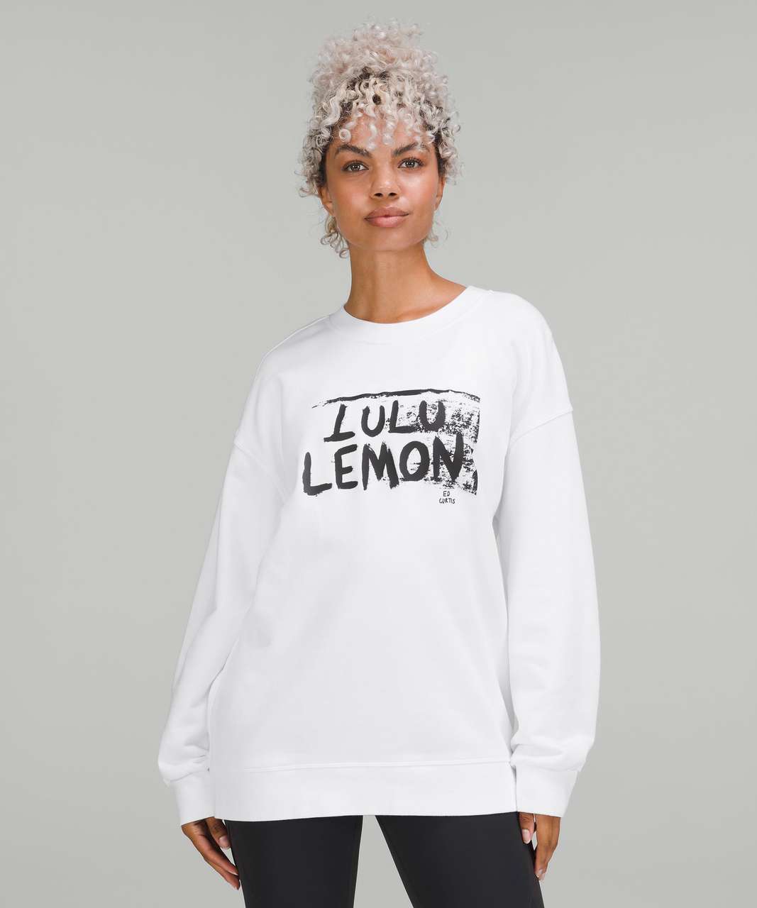 Lululemon Perfectly Oversized Crew *Ed Curtis - White