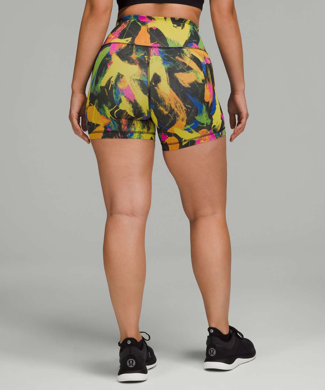 Lululemon Wunder Train Contour Fit High-Rise Short 4 - Undertone Black  Multi - lulu fanatics