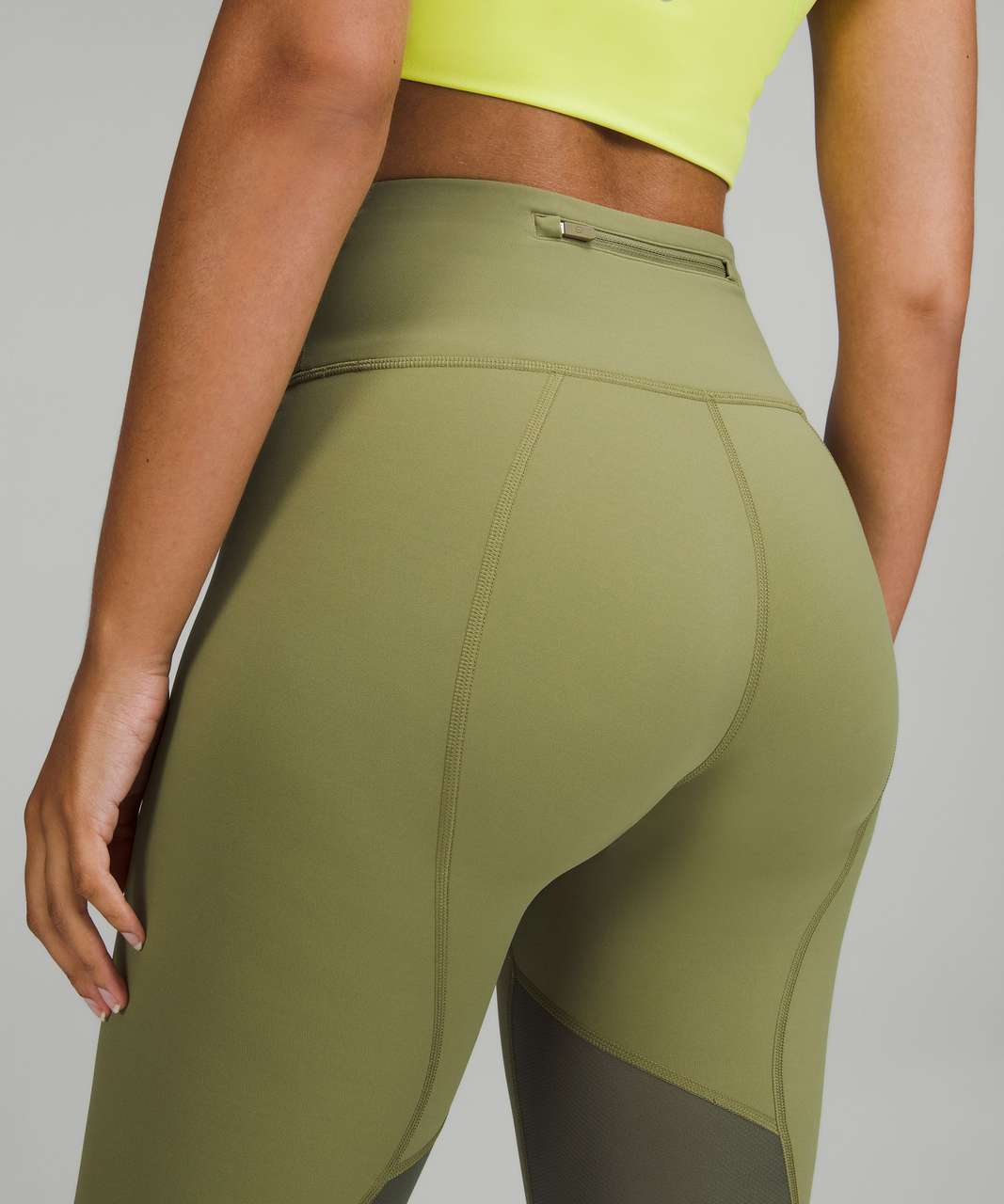 Lululemon Run: Inspire Crop II *All Luxtreme - Savasana Camo 20cm Fatigue  Green - lulu fanatics