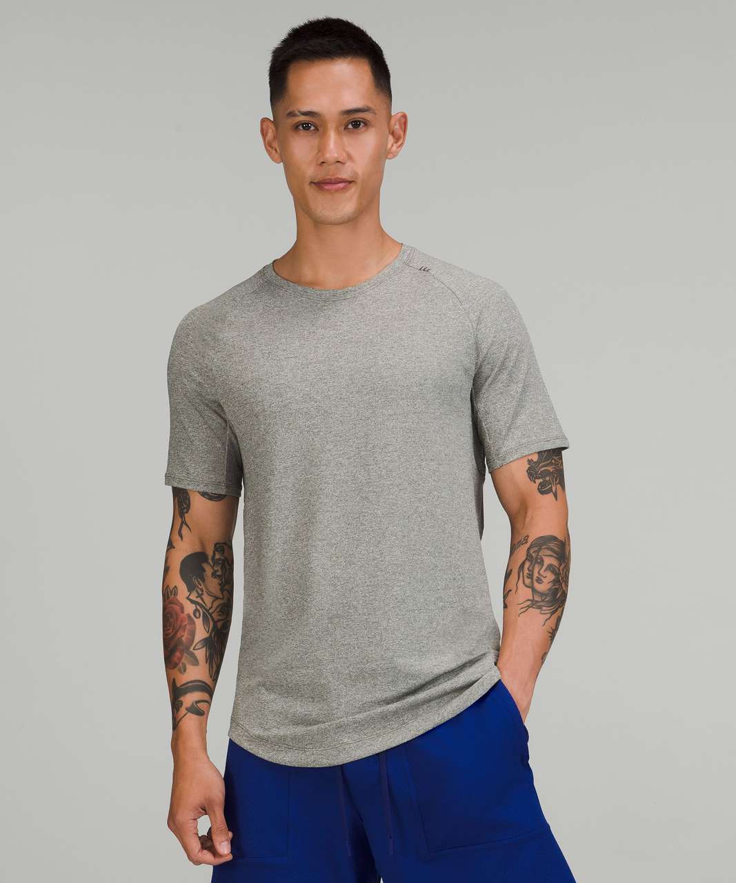 Lululemon Ventilated Open-Back Training T-Shirt - Mauve Grey / Light Sage -  lulu fanatics