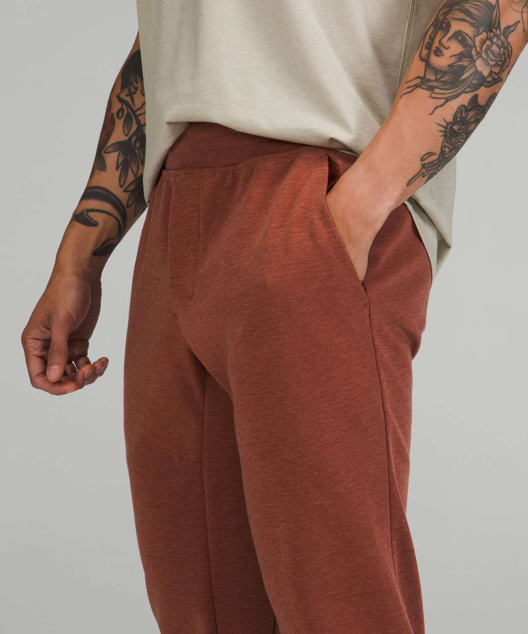 Lululemon GridLiner Fleece Jogger - Heathered Date Brown