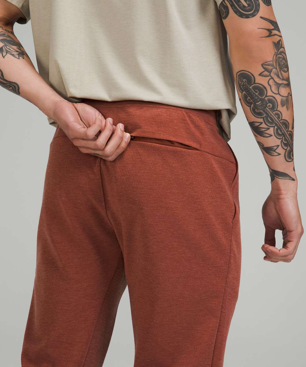 Lululemon GridLiner Fleece Jogger - Heathered Date Brown