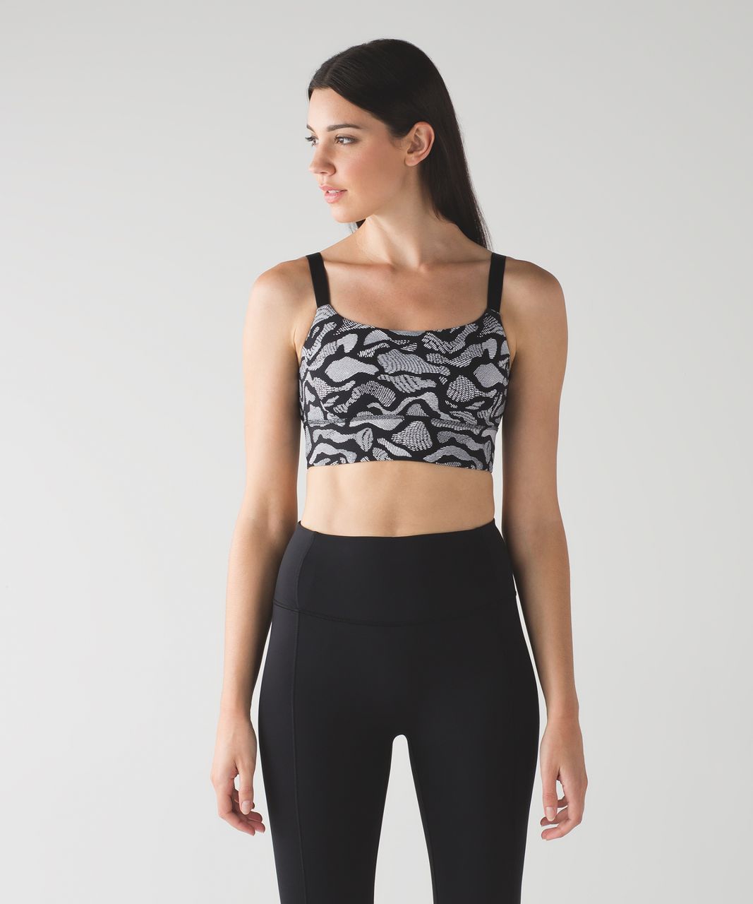 Lululemon Both Ways Bra - Mini Warp White Black / Black