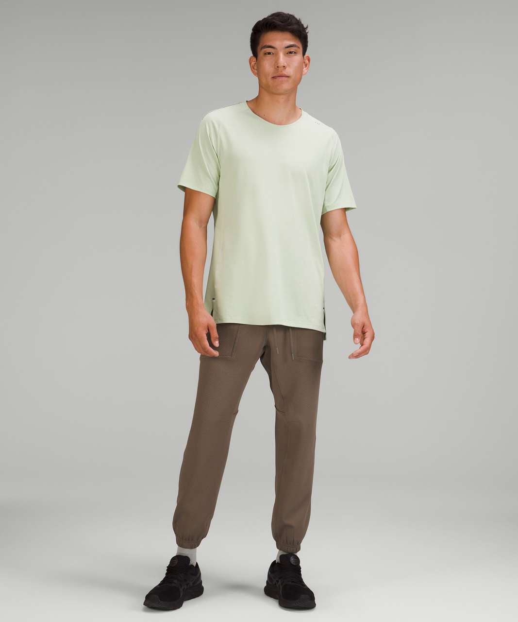 Lululemon Textured Training Short Sleeve Shirt - Heathered Arctic Mint ...