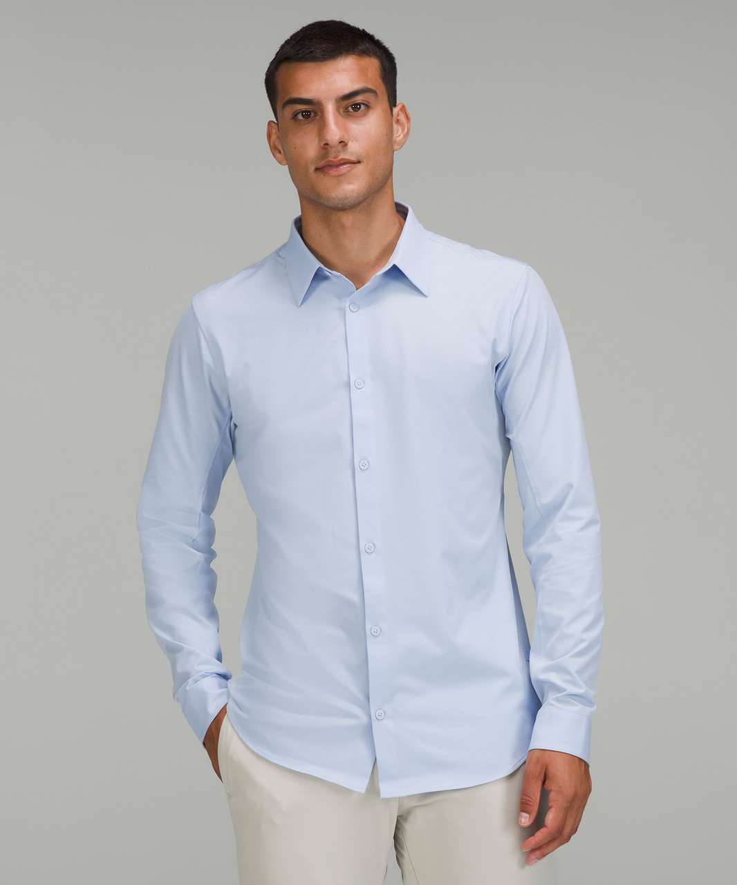 Lululemon New Venture Long Sleeve Shirt - Blue Linen