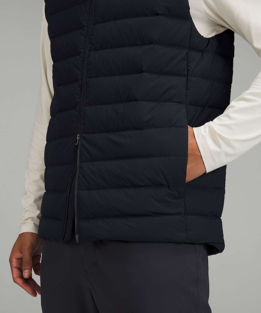 Lululemon Navigation Down Snap Vest - Black - lulu fanatics