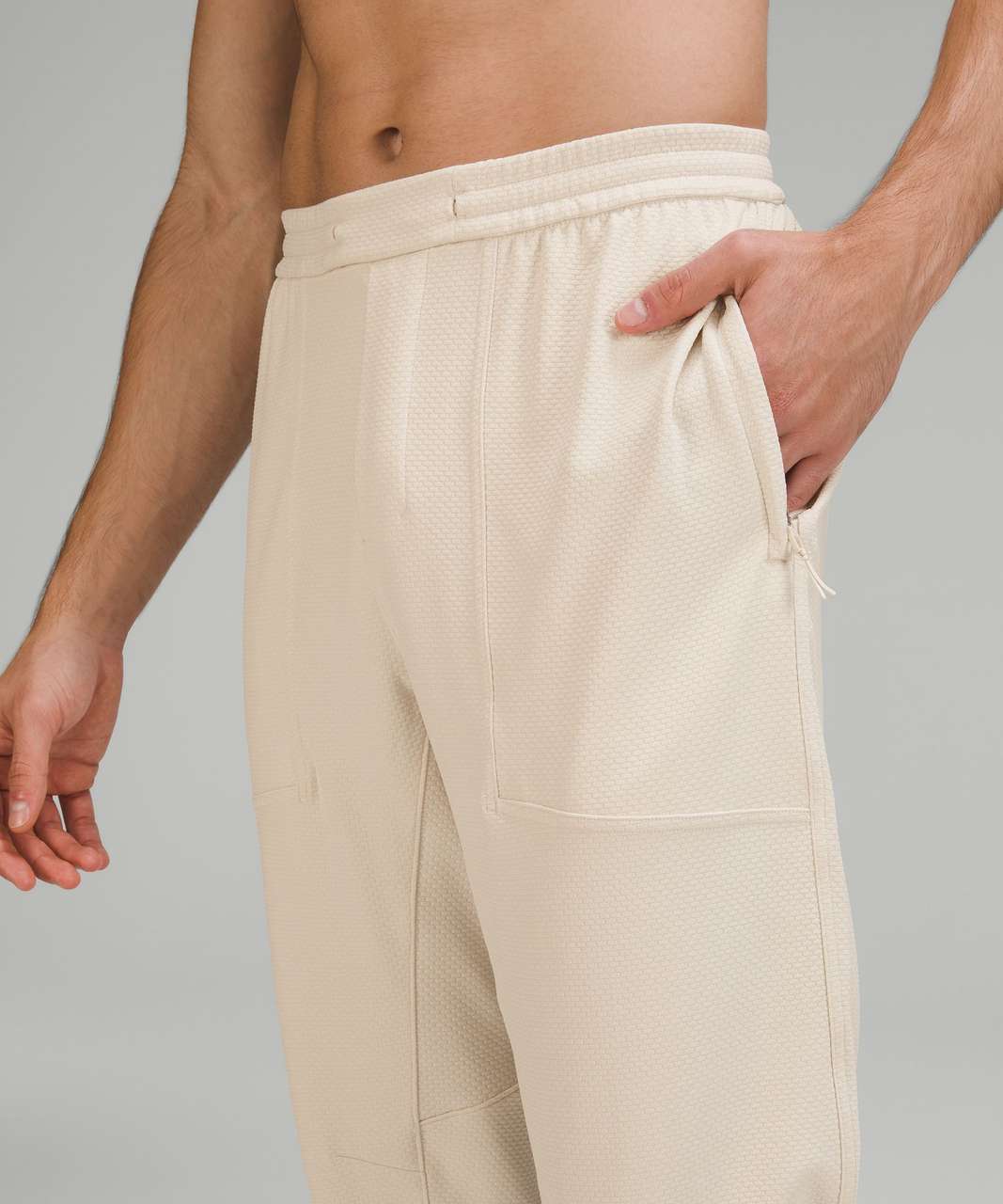 Relaxed Fit Cotton Jogger Shorts - White - Men