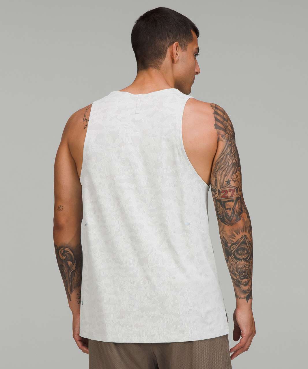 Lululemon Textured Training Tank Top - Landscape Camo Jacquard Vapor Raceway Grey