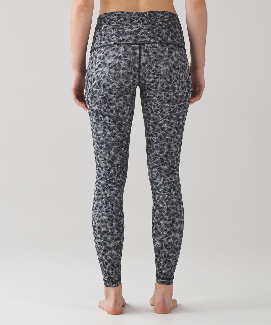 Lululemon Wunder Under Pant (Hi-Rise) - Luon Variegated Knit Black  Heathered Black - lulu fanatics