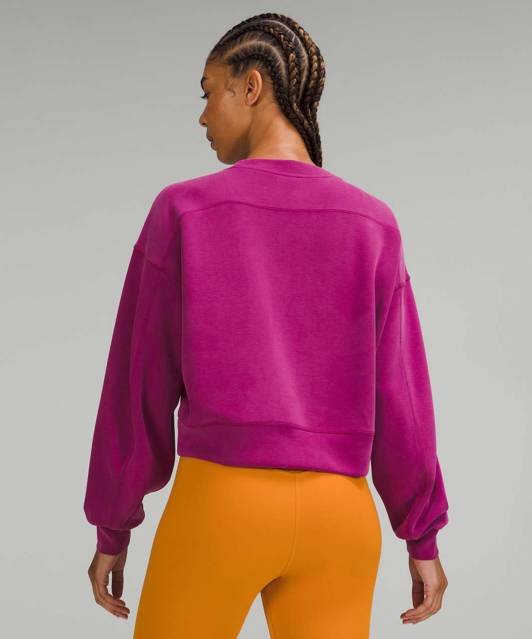 Lululemon Perfectly Oversized Cropped Crew *Softstreme - Magenta