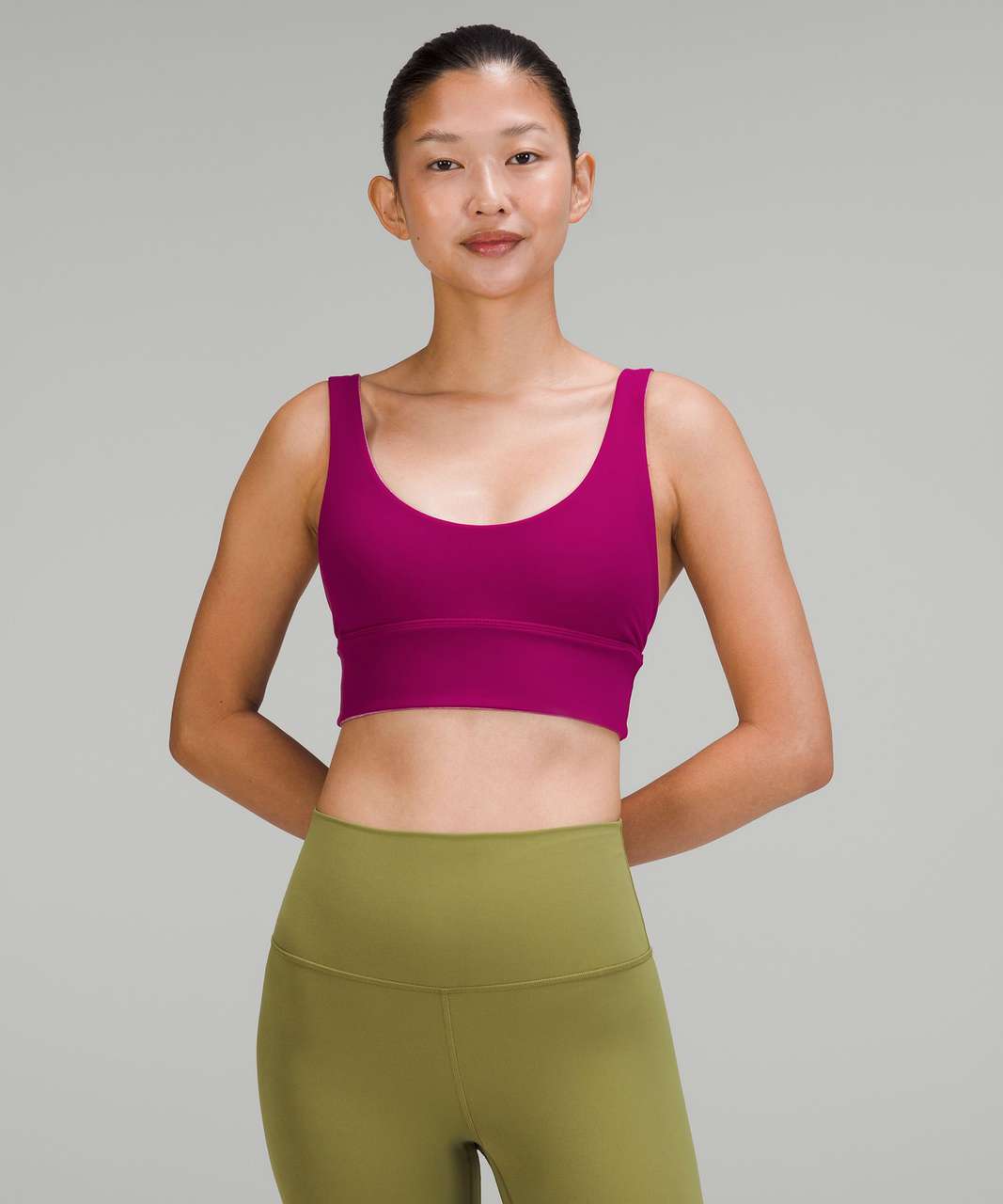 Lululemon Align Reversible Bra *Light Support, A/B Cup - Magenta Purple /  Heathered Magenta Purple - lulu fanatics