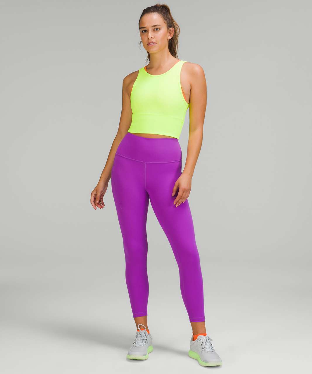 Lululemon Everlux and Mesh High-Rise Tight 25 - Grape Thistle - lulu  fanatics