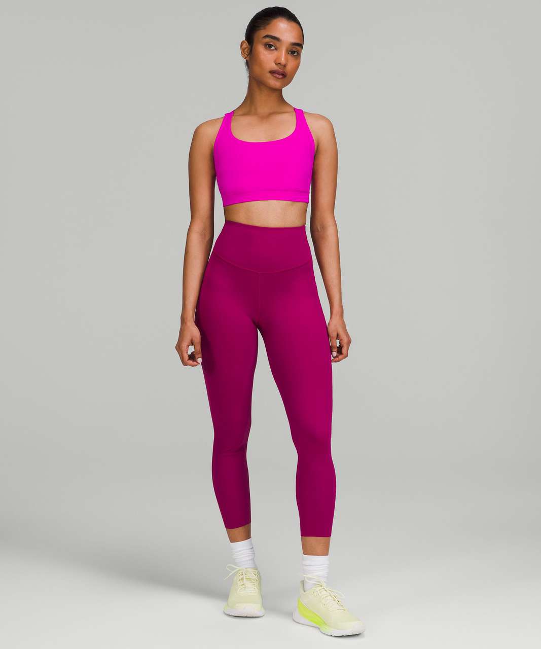 Lululemon Base Pace High-Rise Crop 23 - Magenta Purple - lulu