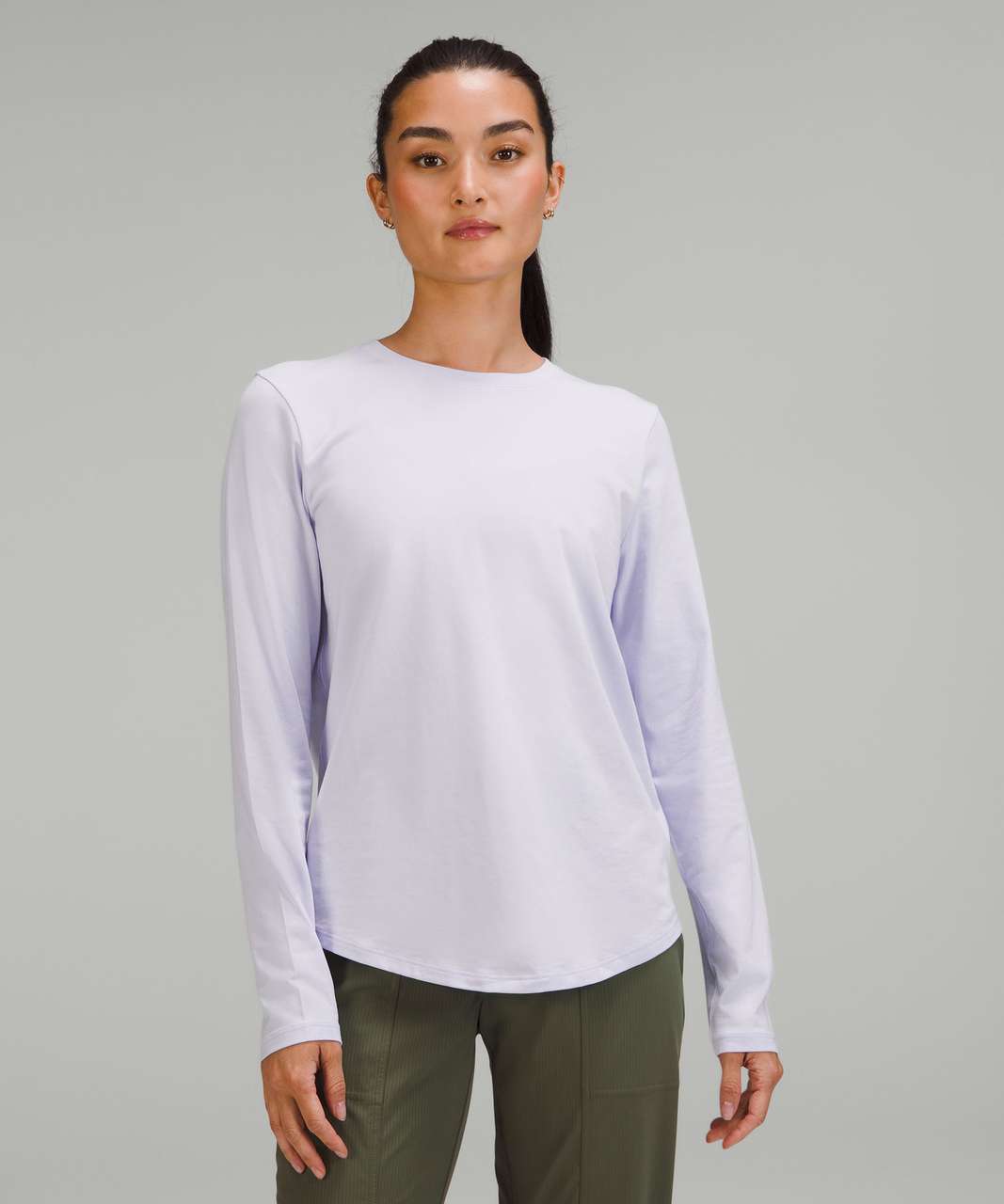 Lululemon Love Long Sleeve Shirt - Pastel Blue - lulu fanatics