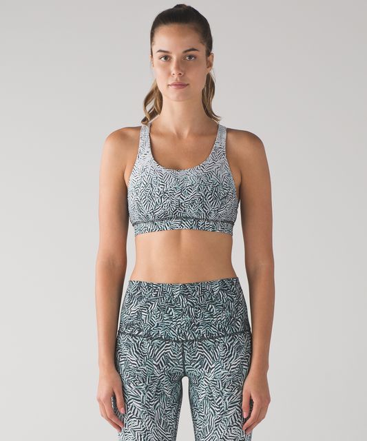 Lululemon Energy Bra Wee Are From Space Ice Grey Alpine White nwot