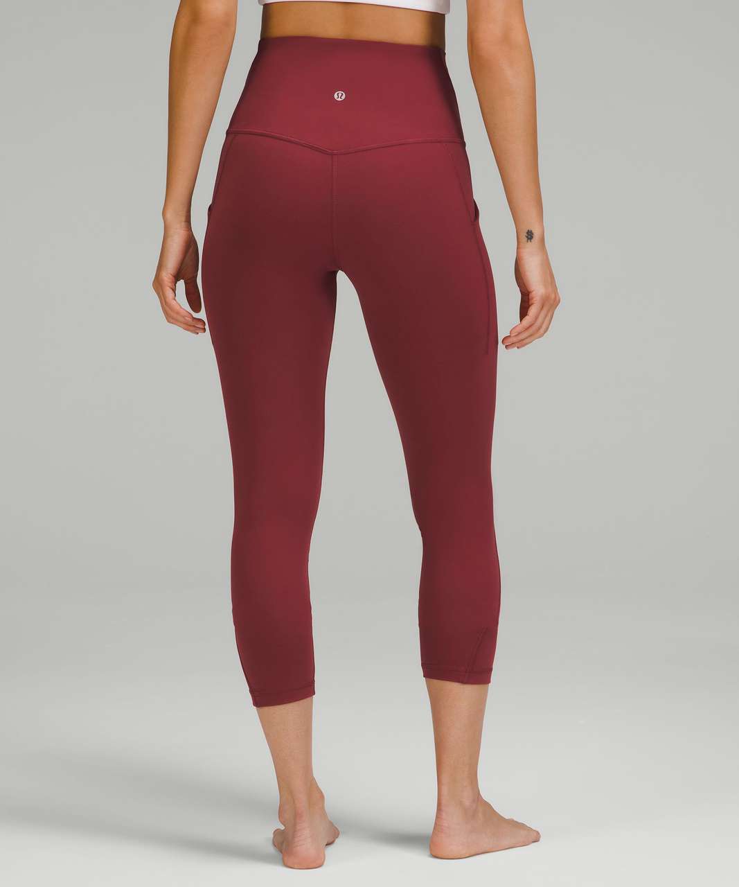 Lululemon Align High-Rise Lined Crop 23 - Solar Orange - lulu fanatics