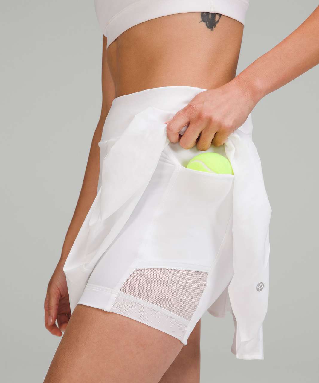Lululemon Side-Pleat High-Rise Tennis Skirt - White