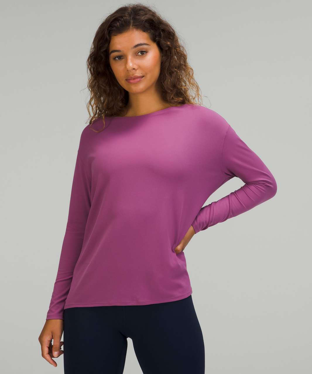 Lululemon Back in Action Long Sleeve Shirt *Nulu - Vintage Plum