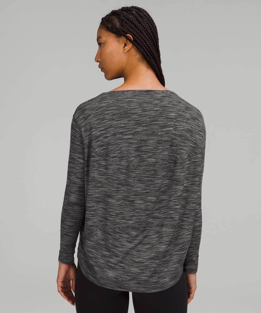Lululemon Back in Action Long Sleeve Shirt *Nulu - Wee Are From Space Dark Carbon Ice Grey