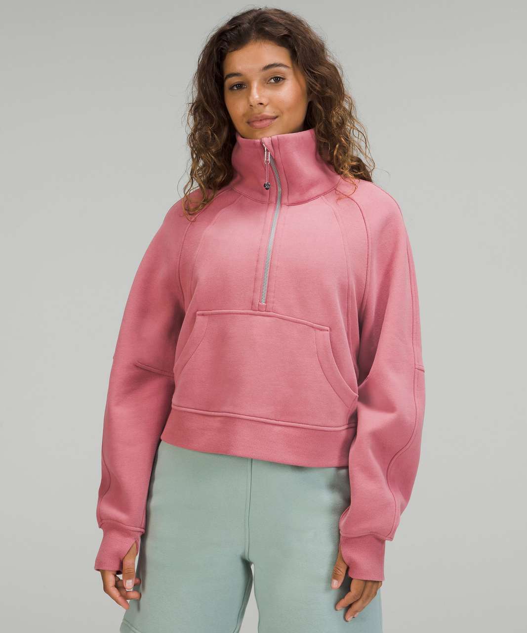 Lululemon Scuba Oversized Funnel Neck Half Zip - Brier Rose - lulu