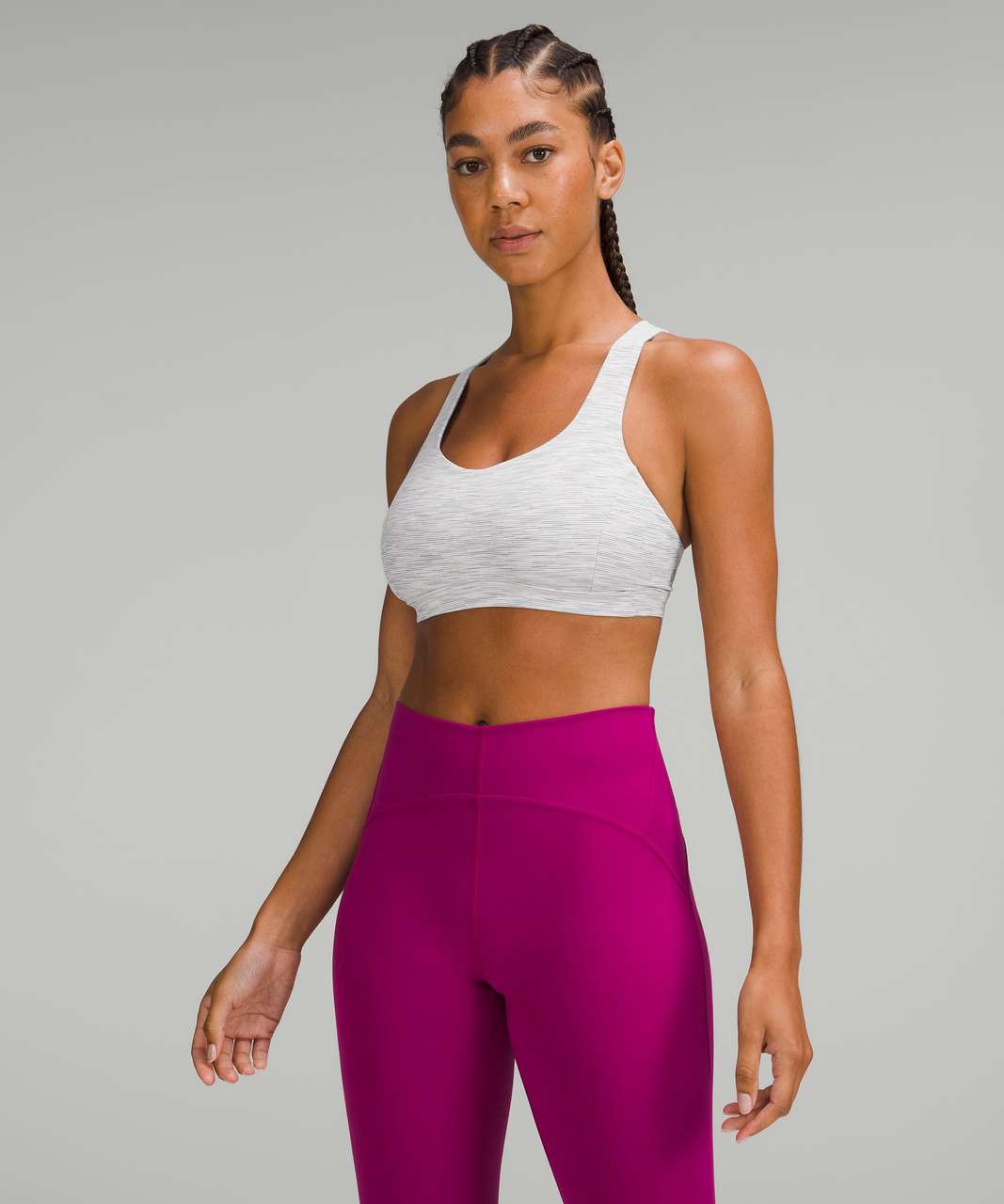 Lululemon Free to Be Serene Bra *Light Support, C/D Cup - Wee Are From Space Nimbus Battleship / Magenta Purple