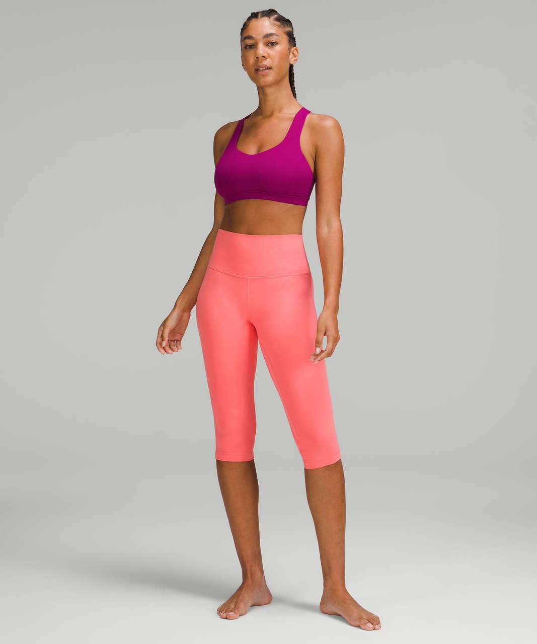 Lululemon Free to Be Serene Bra *Light Support, C/D Cup - Magenta Purple - lulu  fanatics