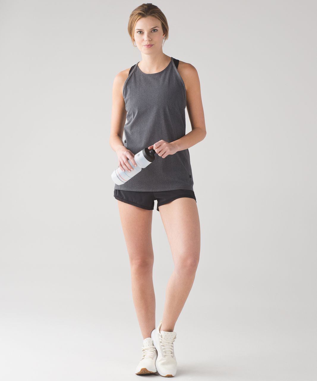 Lululemon Featherlight Singlet Mesh - Heathered Black