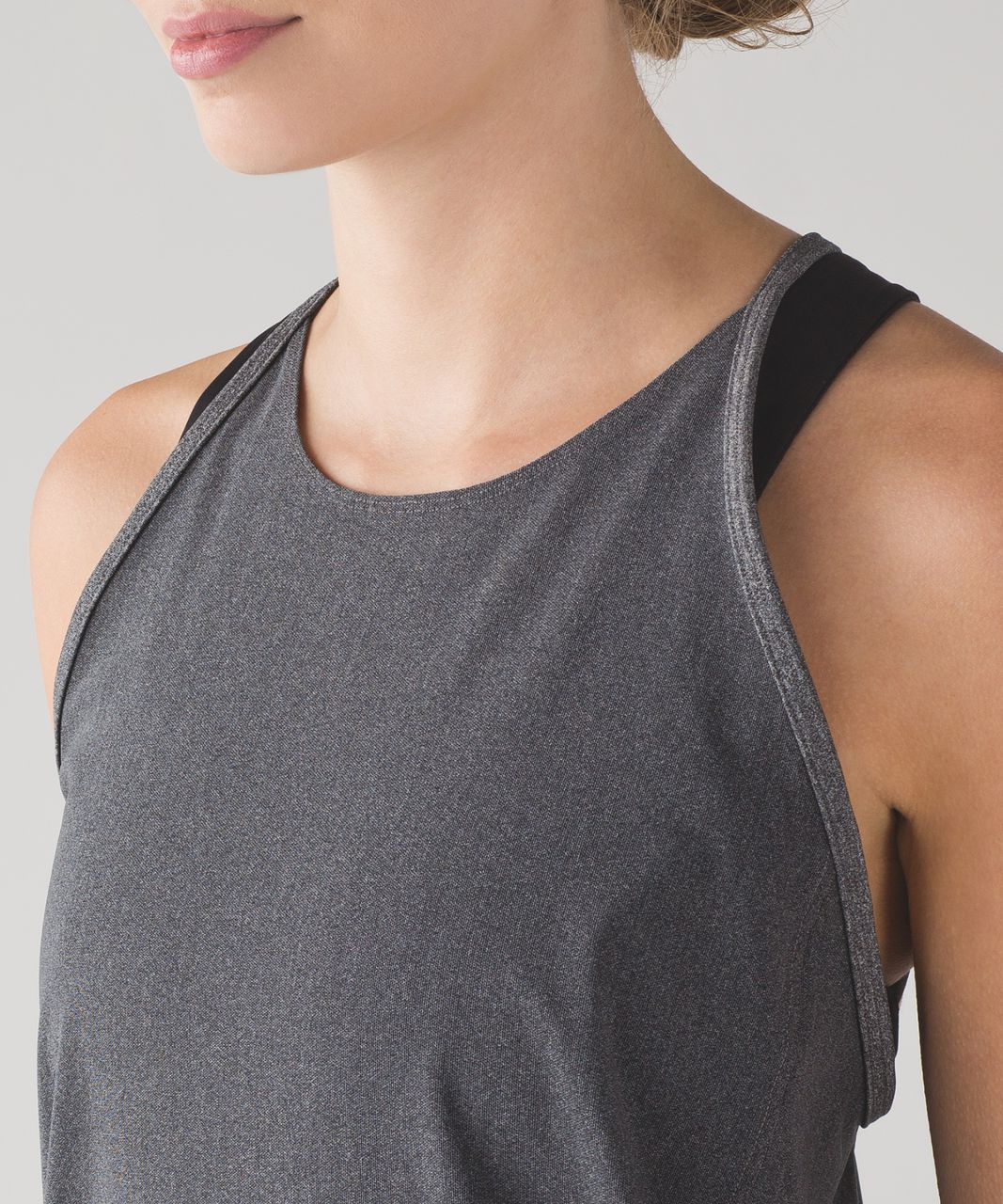 Lululemon Featherlight Singlet Mesh - Heathered Black