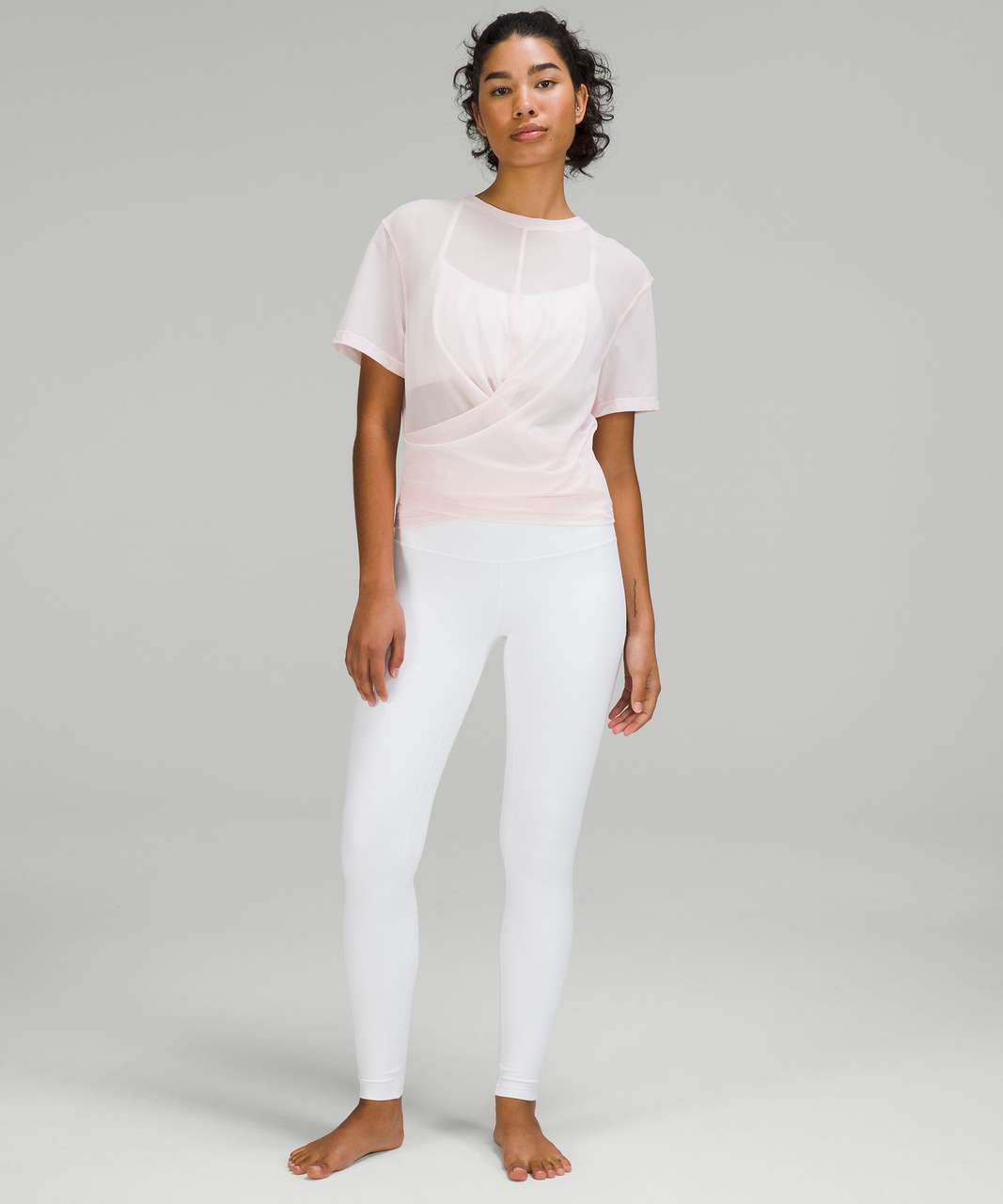 Lululemon Lightweight Mesh Reversible Yoga T-Shirt - Strawberry Milkshake -  lulu fanatics