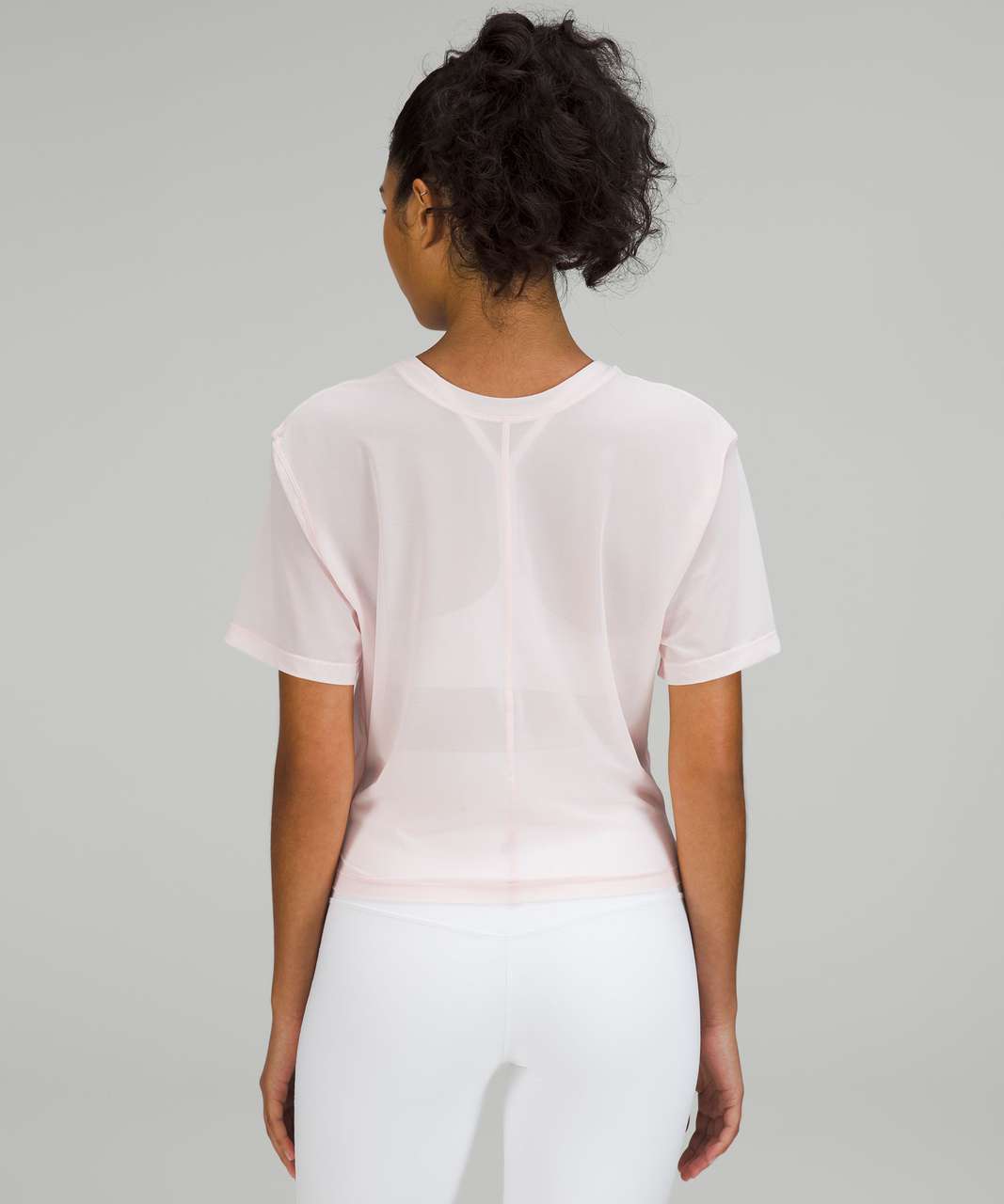 Lululemon Sz 4 Modal Open Up Tie Back T-Shirt, STMI Milkshake Pink $68