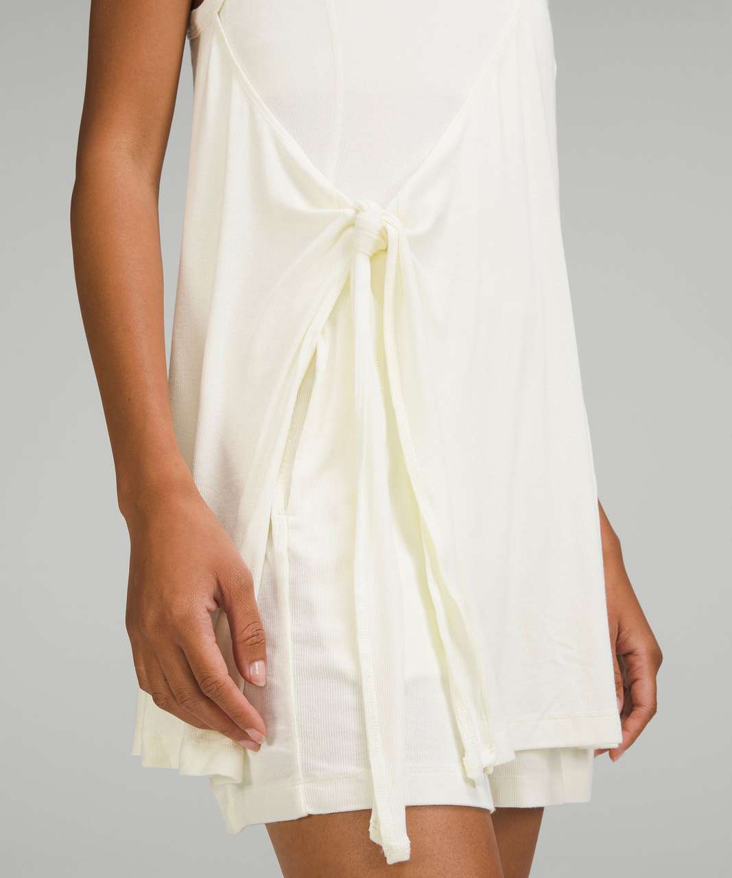 Lululemon Modal Wrap Romper 4" - Lemon Sorbet