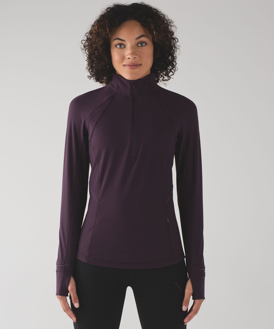 Lululemon Fresh Tracks 1/2 Zip - Black Cherry - lulu fanatics