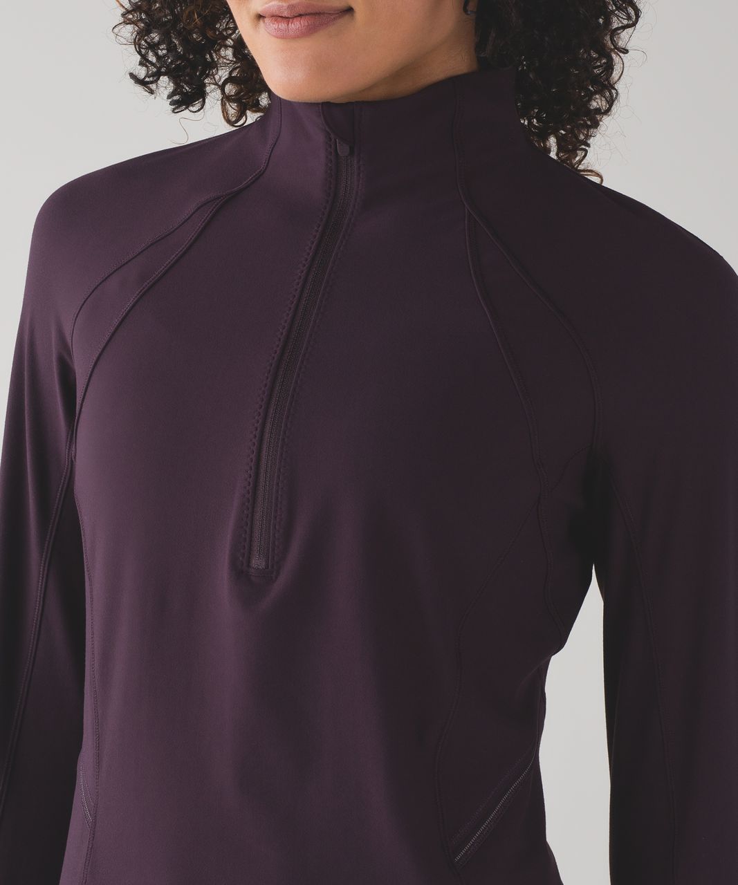 Lululemon Fresh Tracks 1/2 Zip - Black Cherry