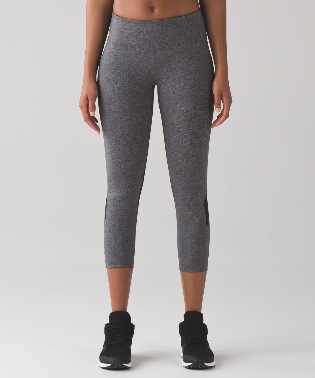 Lululemon Pace Rival Crop (19) - Line Up White Black / Black - lulu  fanatics