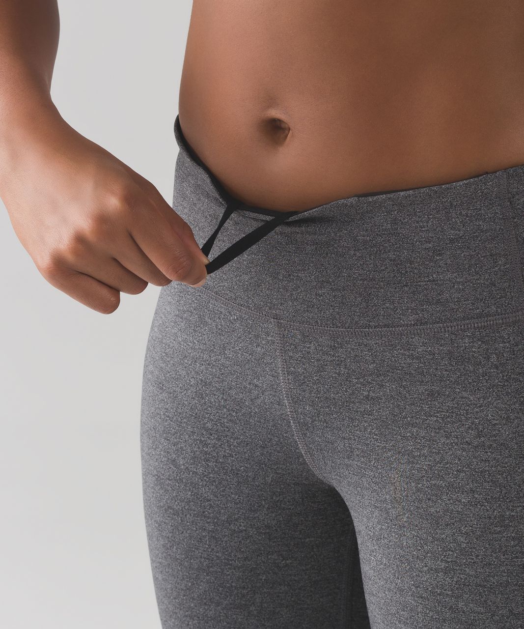 Lululemon Pace Rival Crop (19") - Heathered Black / Heathered Slate