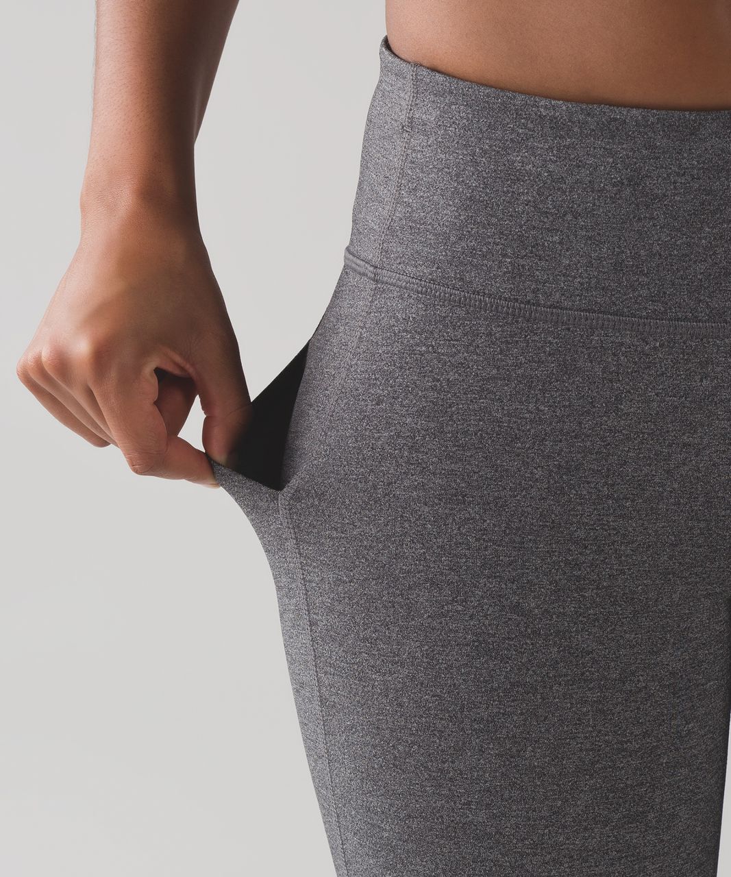 Lululemon Pace Rival Crop (19") - Heathered Black / Heathered Slate