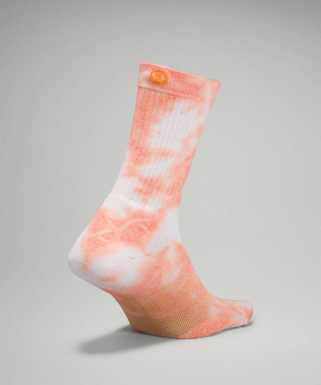 Lululemon Daily Stride Crew Sock *Tie Dye - White / Blaze Orange