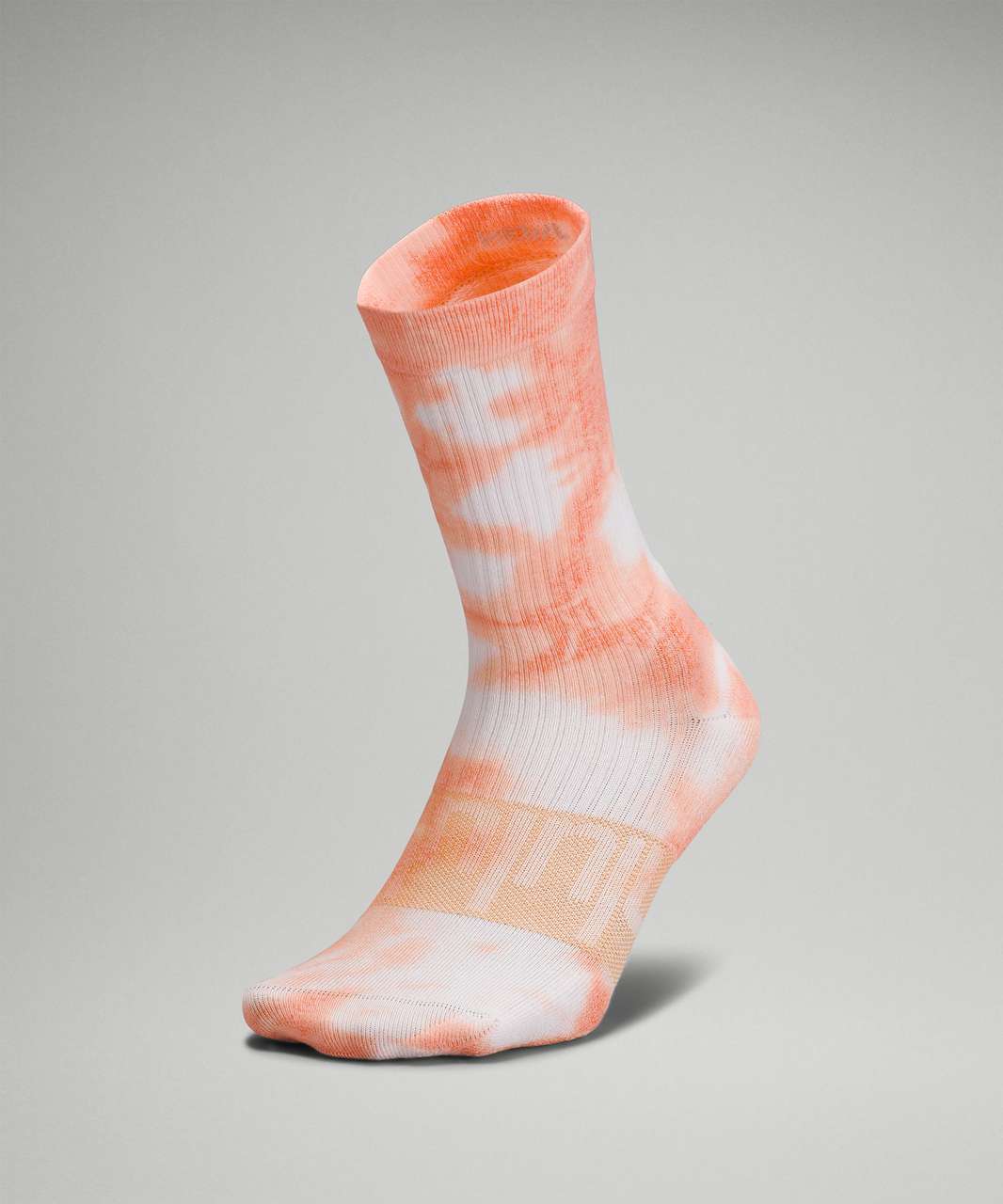 Lululemon Daily Stride Crew Sock *Tie Dye - White / Blaze Orange