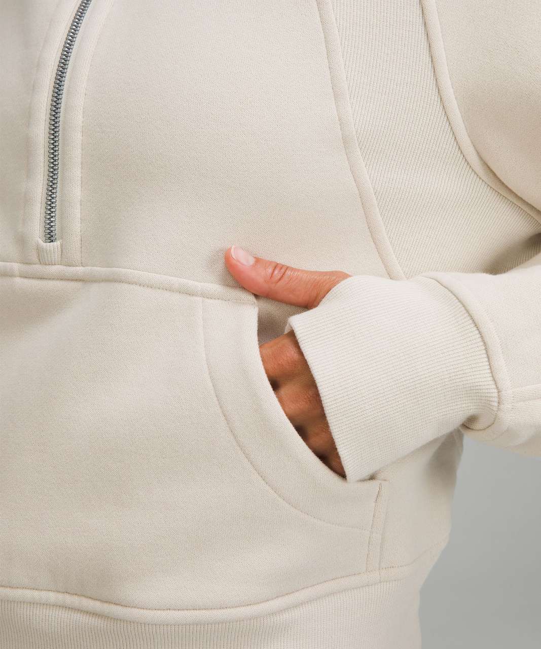 Lululemon Scuba Oversized Half-Zip Hoodie - Natural Ivory