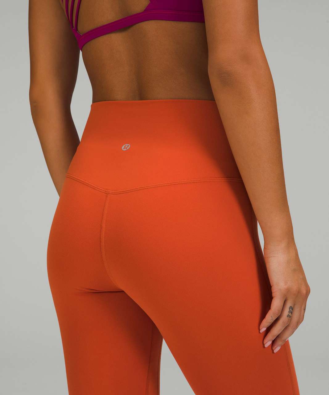 lululemon athletica Align Cropped Stretch-woven Top in Orange