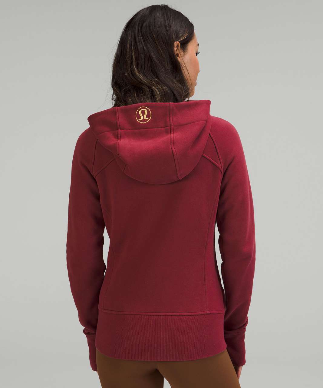 Running my Sunday errands in the Scuba Hoodie (8) in Dark Red/Gold