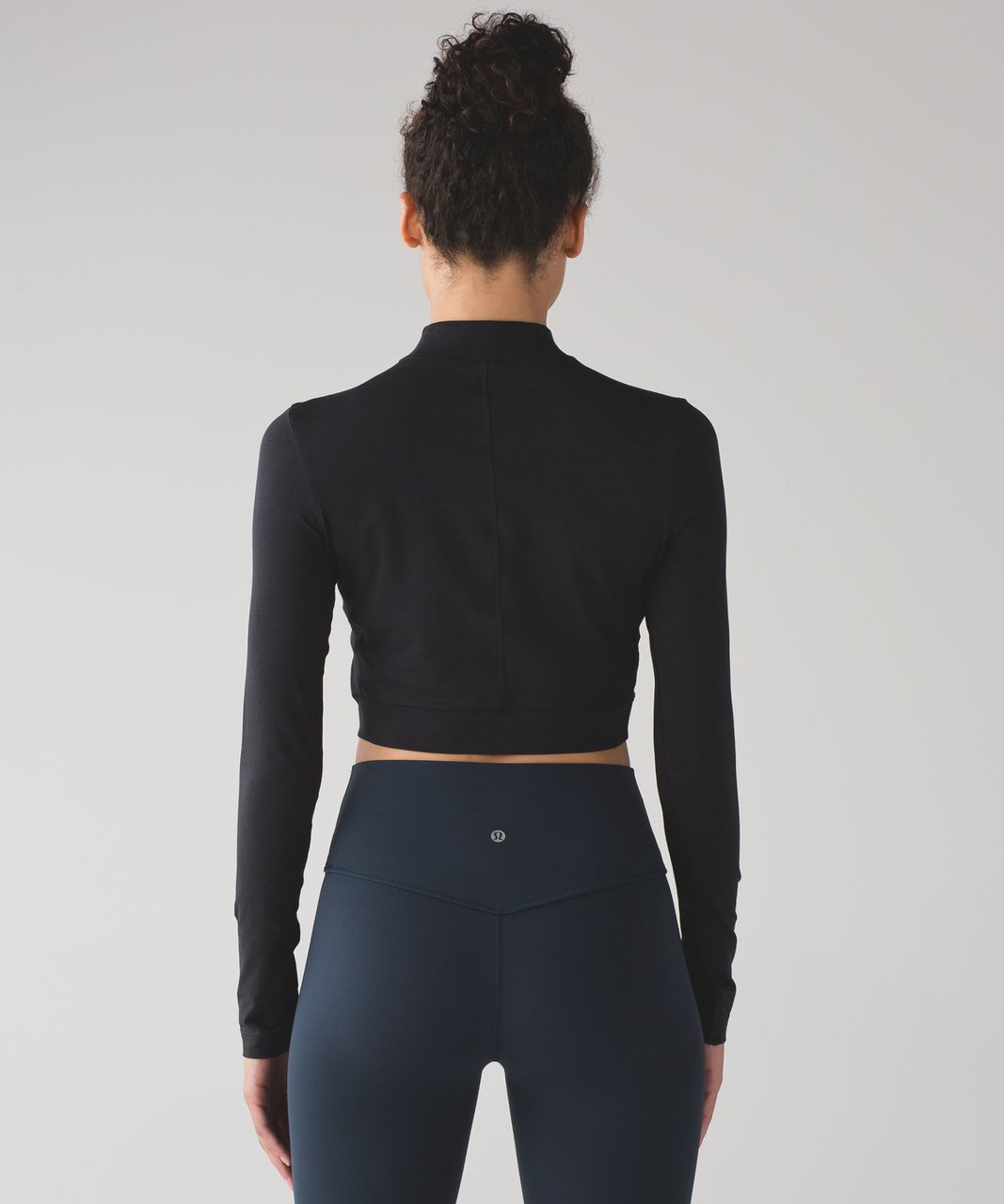 Lululemon Kitsilano Mock Long Sleeve - Black - lulu fanatics