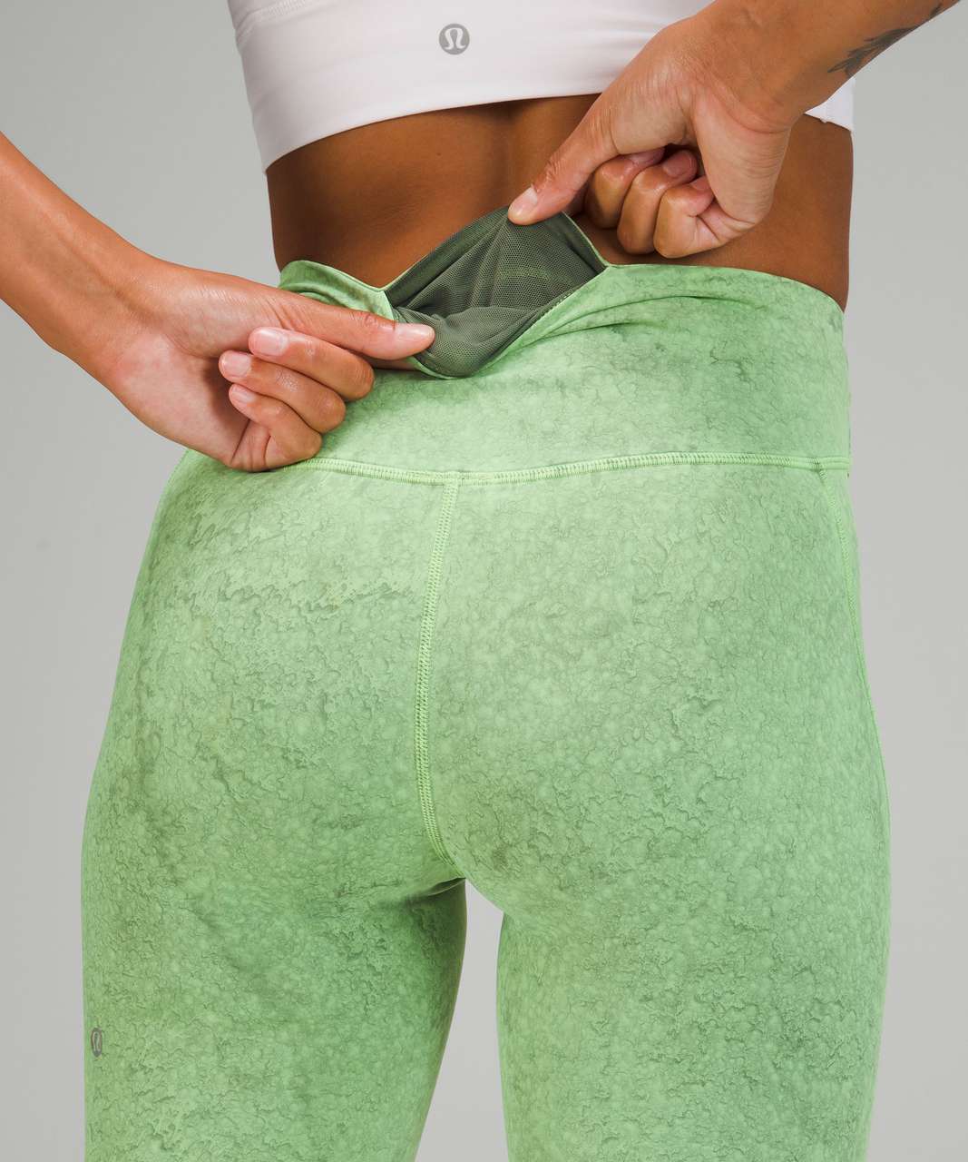 lululemon athletica, Pants & Jumpsuits, Lululemon Base Pace Highrise Crop  23 City Grit Green