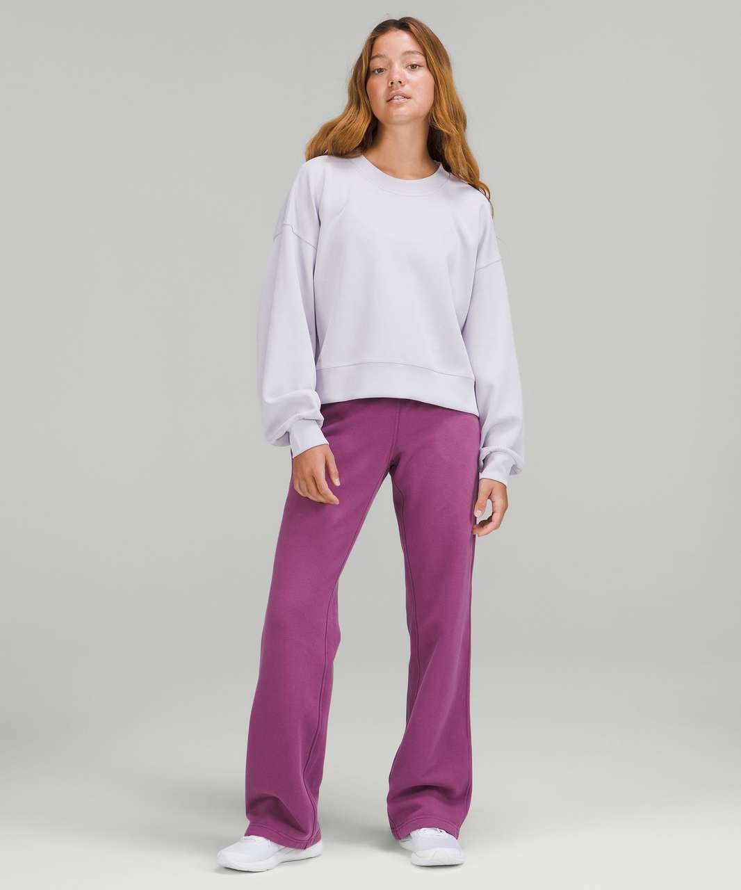 Lululemon Perfectly Oversized Cropped Crew *Softstreme - Faint Lavender ...