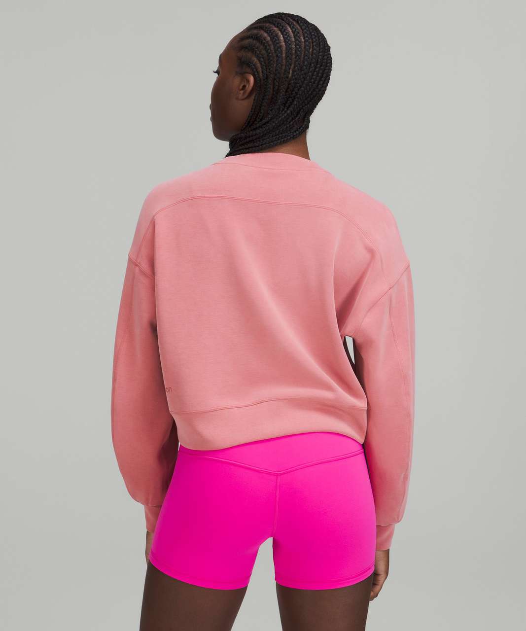 Lululemon Perfectly Oversized Cropped Crew *Softstreme - Brier Rose