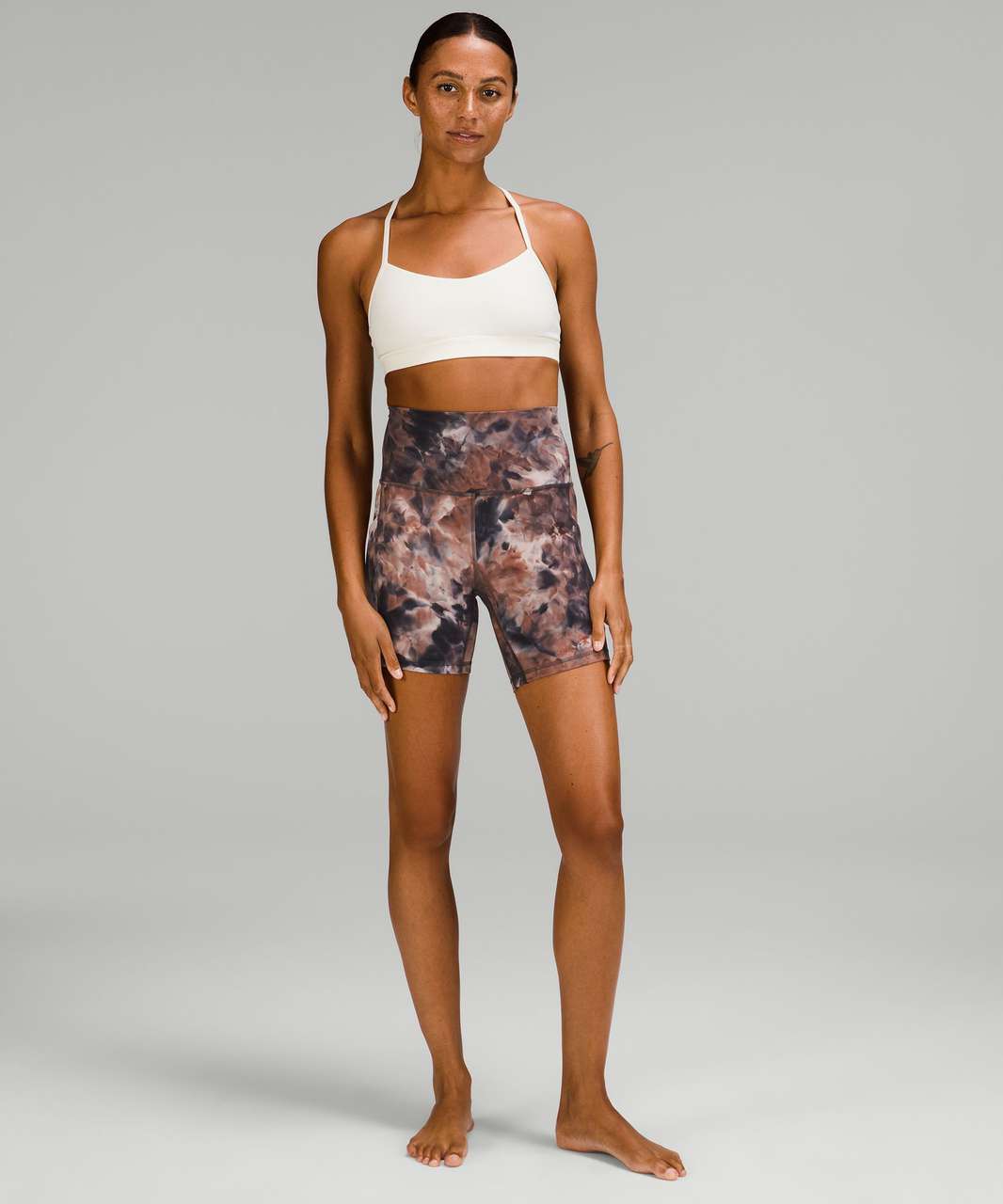 Lululemon Align High-Rise Short 6 - Diamond Dye Seashell Smoky Topaz  Graphite Grey - lulu fanatics