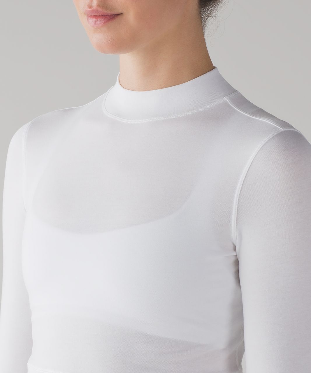 Lululemon Kitsilano Mock Long Sleeve - White - lulu fanatics