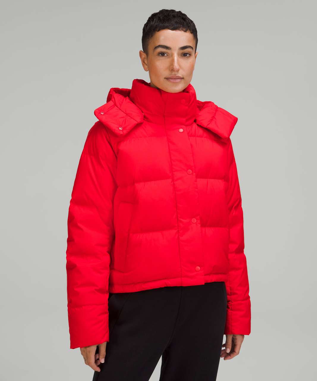 Lululemon Wunder Puff Cropped Jacket - Grenadine Red - lulu fanatics