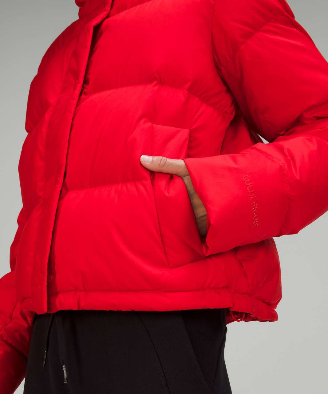 Lululemon Wunder Puff Cropped Jacket - Grenadine Red